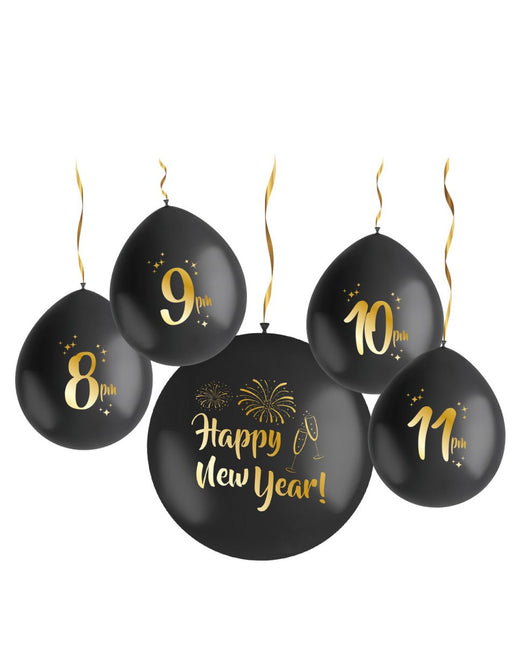 Oud En Nieuw Ballonnen 33cm 5st van Folat koop je bij Partywinkel