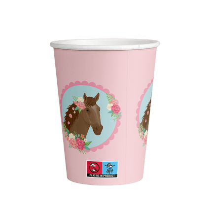 Paard Bekers 9cm 8st van Paper Dreams koop je bij Partywinkel