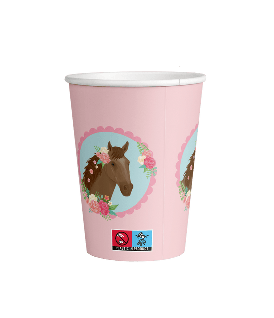 Paard Bekers 9cm 8st van Paper Dreams koop je bij Partywinkel