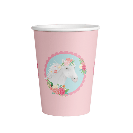 Paard Bekers 9cm 8st van Paper Dreams koop je bij Partywinkel