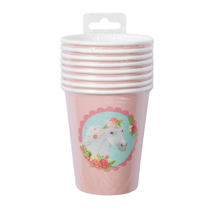 Paard Bekers 9cm 8st van Paper Dreams koop je bij Partywinkel