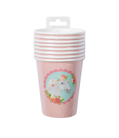 Paard Bekers 9cm 8st van Paper Dreams koop je bij Partywinkel
