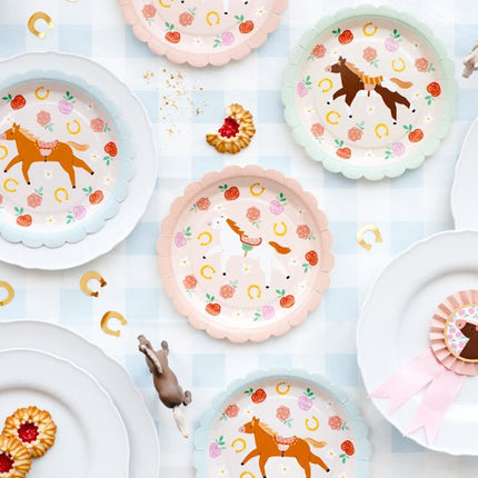 Paard Borden 18cm 6st van Partydeco koop je bij Partywinkel