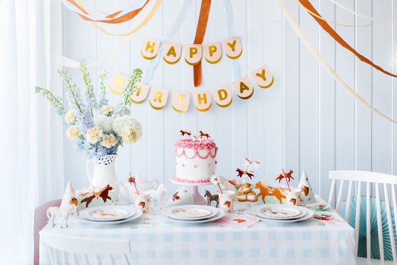 Paard Borden 18cm 6st van Partydeco koop je bij Partywinkel