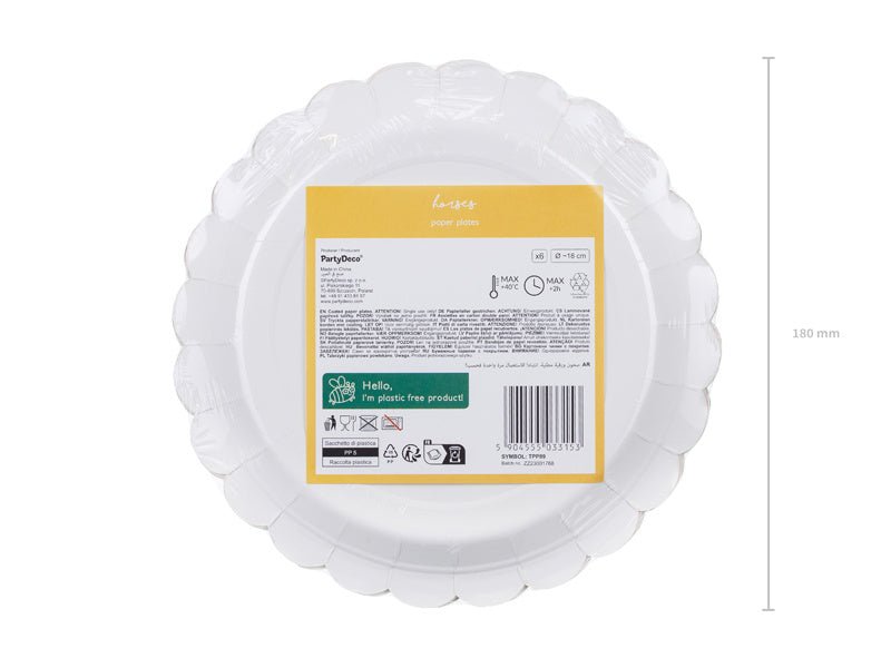 Paard Borden 18cm 6st van Partydeco koop je bij Partywinkel