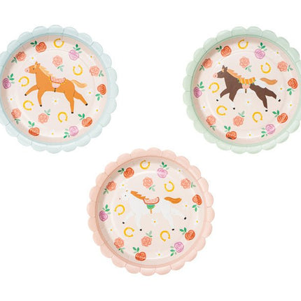 Paard Borden 18cm 6st van Partydeco koop je bij Partywinkel
