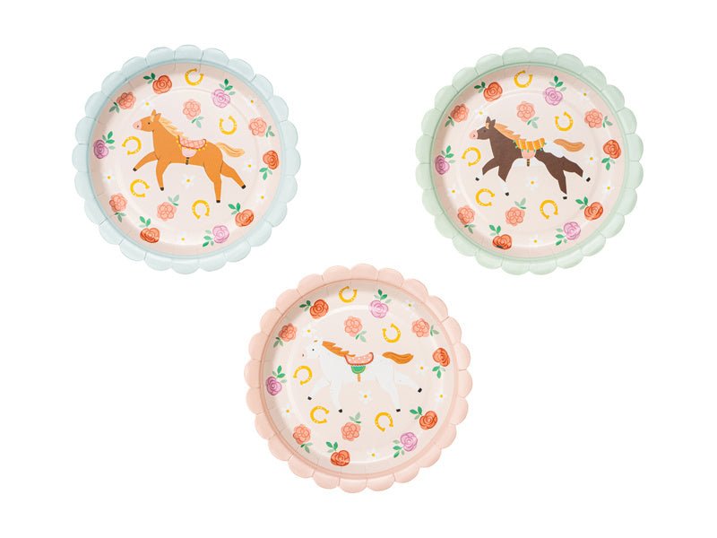 Paard Borden 18cm 6st van Partydeco koop je bij Partywinkel