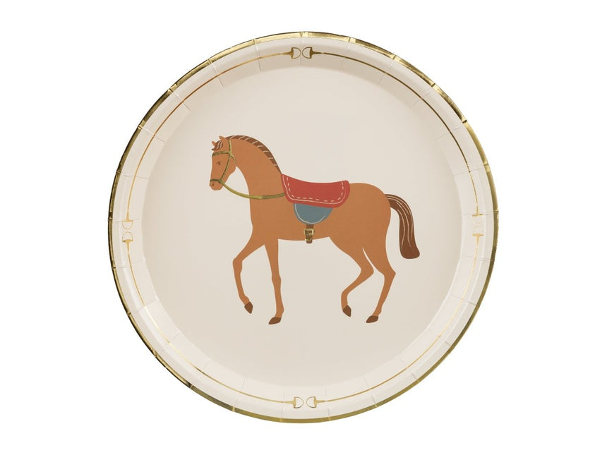 Paard Borden 23cm 6st van Partydeco koop je bij Partywinkel