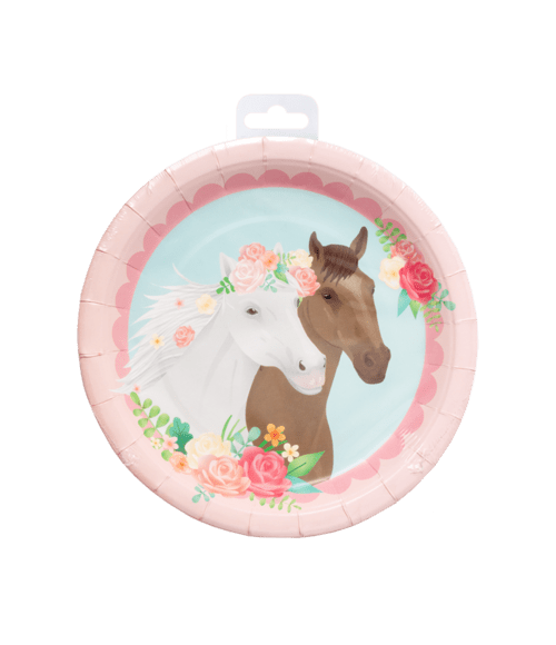 Paard Borden 23cm 8st van Paper Dreams koop je bij Partywinkel