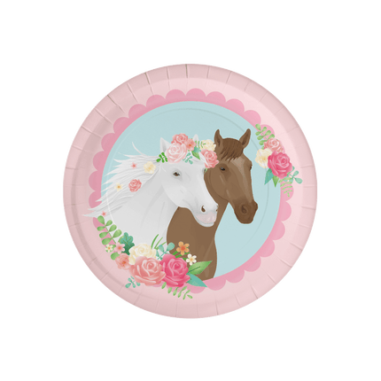 Paard Borden 23cm 8st van Paper Dreams koop je bij Partywinkel