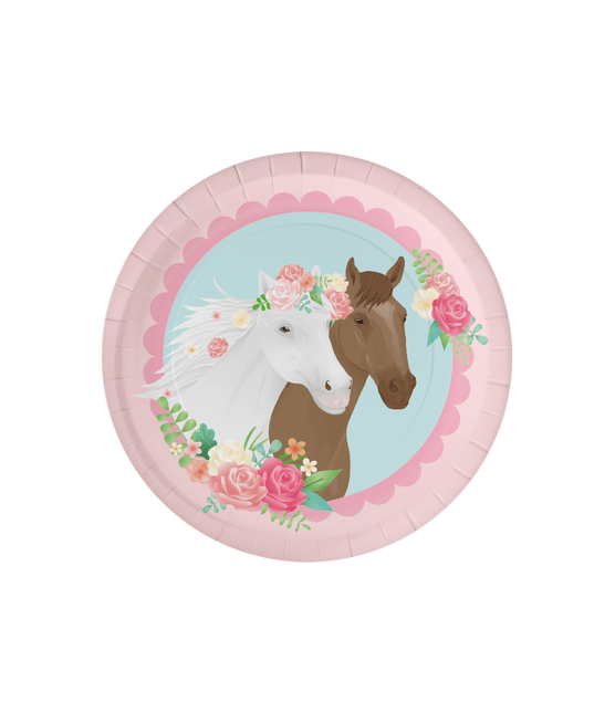 Paard Borden 23cm 8st van Paper Dreams koop je bij Partywinkel