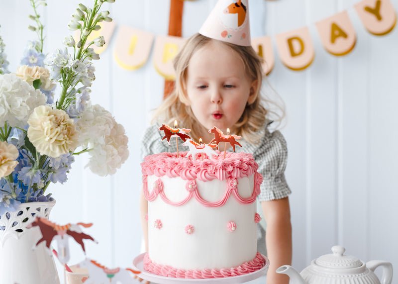 Paard Kaarsen 6cm 3st van Partydeco koop je bij Partywinkel