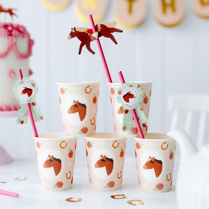 Paard Rietjes 19,5cm 6st van Partydeco koop je bij Partywinkel