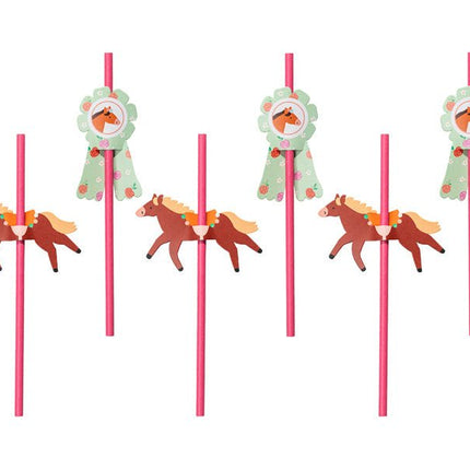 Paard Rietjes 19,5cm 6st van Partydeco koop je bij Partywinkel