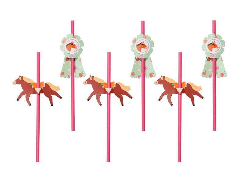 Paard Rietjes 19,5cm 6st van Partydeco koop je bij Partywinkel