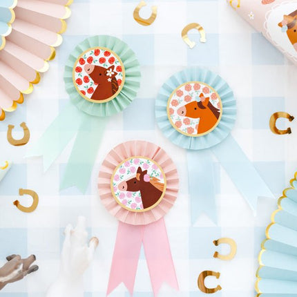 Paard Rozet 3st van Partydeco koop je bij Partywinkel