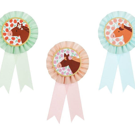Paard Rozet 3st van Partydeco koop je bij Partywinkel