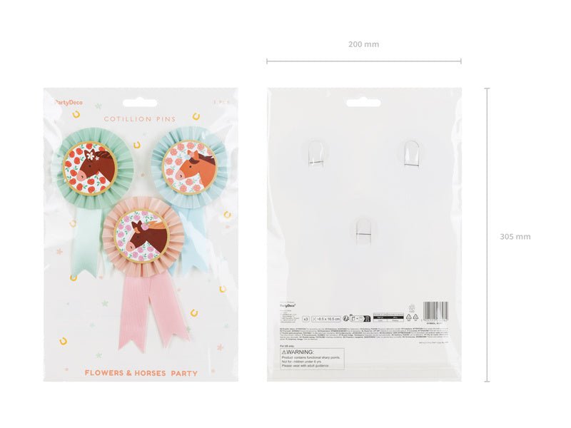 Paard Rozet 3st van Partydeco koop je bij Partywinkel