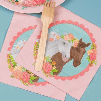 Paard Servetten 16cm 16st van Paper Dreams koop je bij Partywinkel
