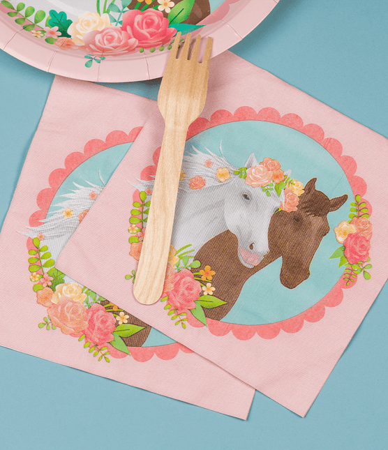 Paard Servetten 16cm 16st van Paper Dreams koop je bij Partywinkel