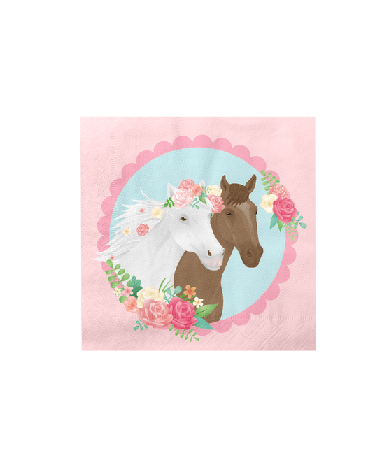 Paard Servetten 16cm 16st van Paper Dreams koop je bij Partywinkel