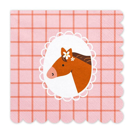 Paard Servetten 33cm 12st van Partydeco koop je bij Partywinkel