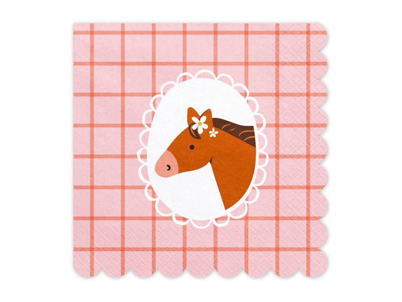 Paard Servetten 33cm 12st van Partydeco koop je bij Partywinkel
