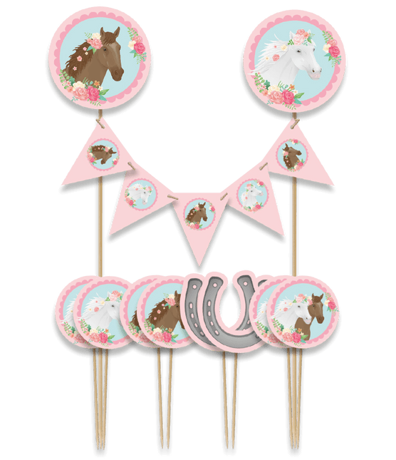 Paard Taarttopper 30cm van Paper Dreams koop je bij Partywinkel