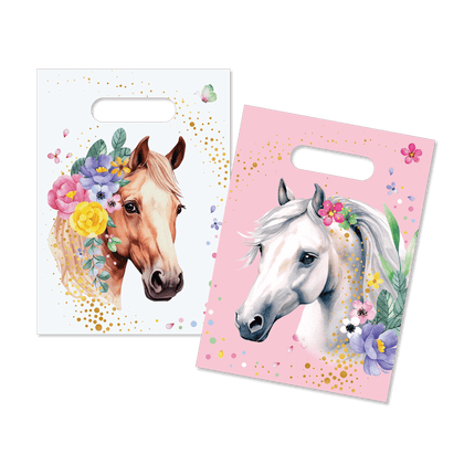 Paard Uitdeelzakjes Wit Roze 6st van WeFiesta koop je bij Partywinkel