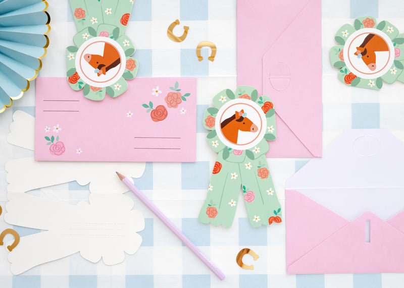 Paard Uitnodigingen 19,5cm 6st van Partydeco koop je bij Partywinkel