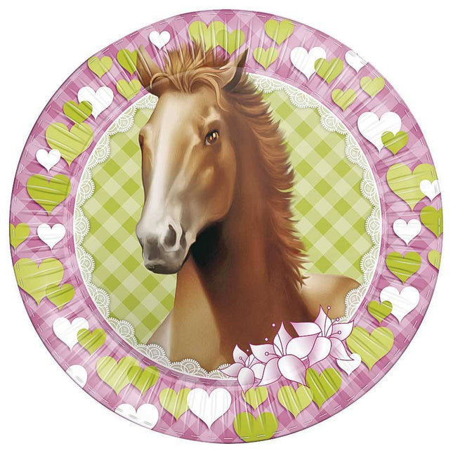Paarden Borden Party 23cm 8st van Haza Witbaard koop je bij Partywinkel