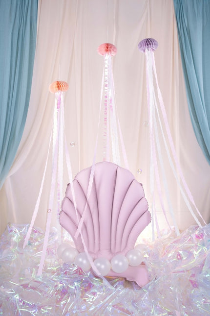 Paars Ballon Schelp Leeg 96cm van Partydeco koop je bij Partywinkel
