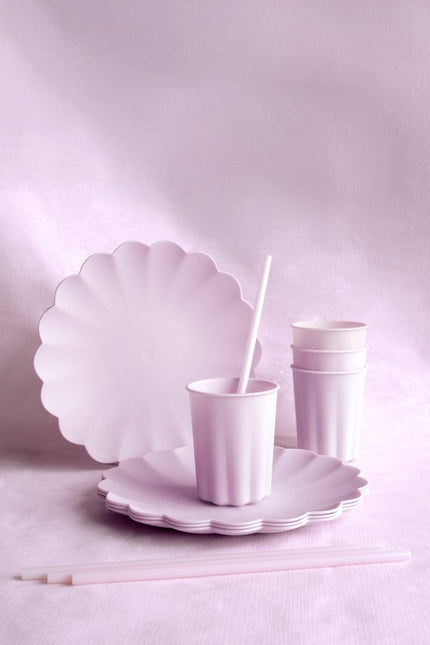 Paars Borden 22cm 4st van Partydeco koop je bij Partywinkel