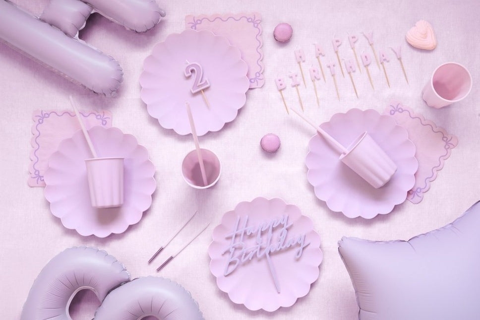 Paars Borden 22cm 4st van Partydeco koop je bij Partywinkel