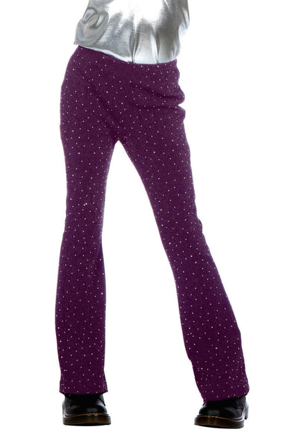 Paars Broek Meisje Glitter Flared van Wilbers & Wilbers koop je bij Partywinkel