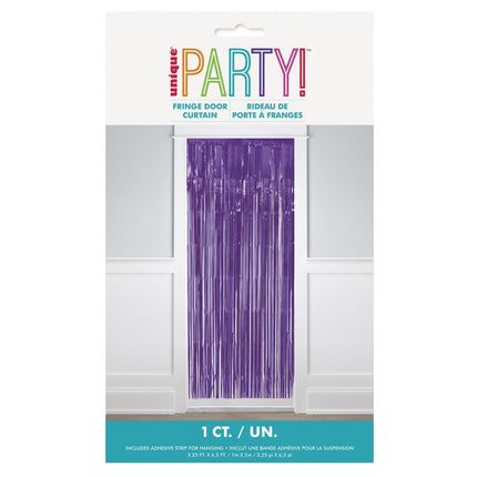 Paars Deurgordijn 2m van Unique koop je bij Partywinkel