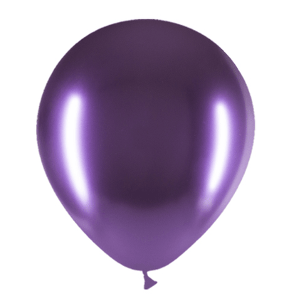 Paarse Ballonnen Chroom 30cm 10st van Balloonia koop je bij Partywinkel