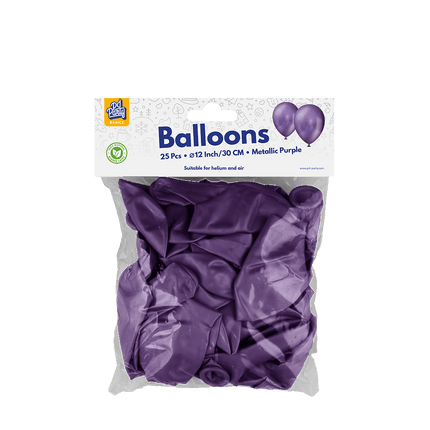 Paarse Ballonnen Metallic 30cm 25st van Paper Dreams koop je bij Partywinkel