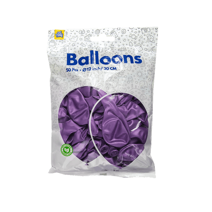 Paarse Ballonnen Metallic 30cm 50st van Paper Dreams koop je bij Partywinkel