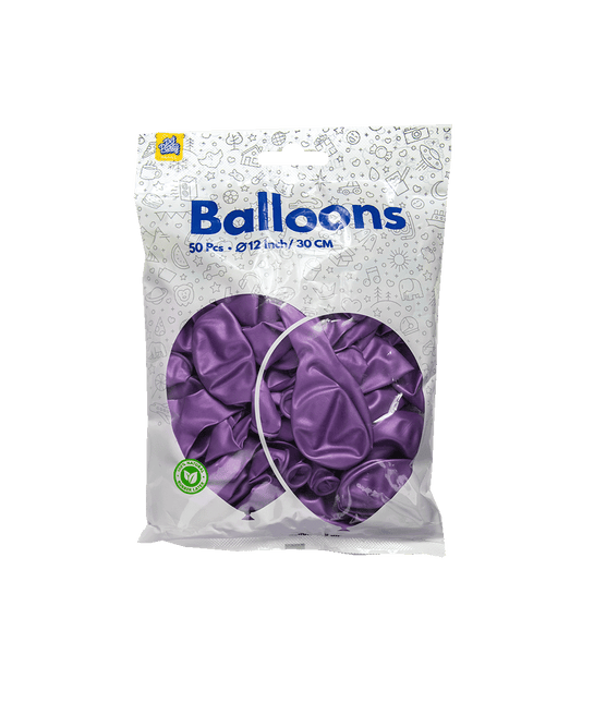 Paarse Ballonnen Metallic 30cm 50st van Paper Dreams koop je bij Partywinkel