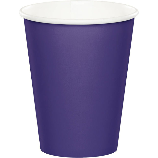 Paarse Bekers 256ml 24st van Creative Converting koop je bij Partywinkel