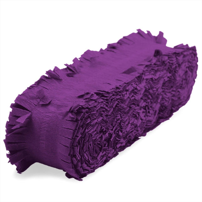 Paarse Crepe Papier Slinger - 24 meter van Folat koop je bij Partywinkel