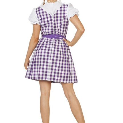 Paarse Dirndl Jurk Oktoberfest Dames van Wilbers & Wilbers koop je bij Partywinkel