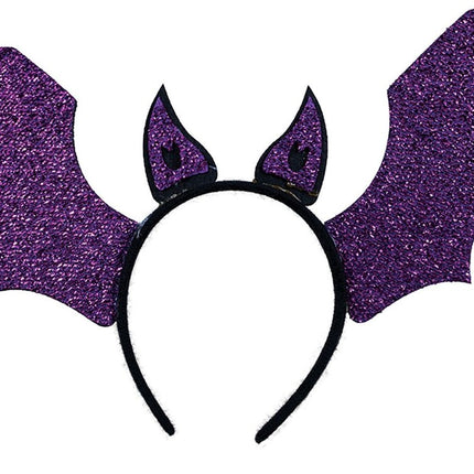 Paarse Halloween Haarband Vleermuis van Fiestas Guirca koop je bij Partywinkel