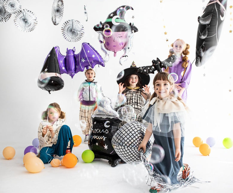 Paarse Halloween Helium Ballon Vleermuis Leeg 51cm van Partydeco koop je bij Partywinkel