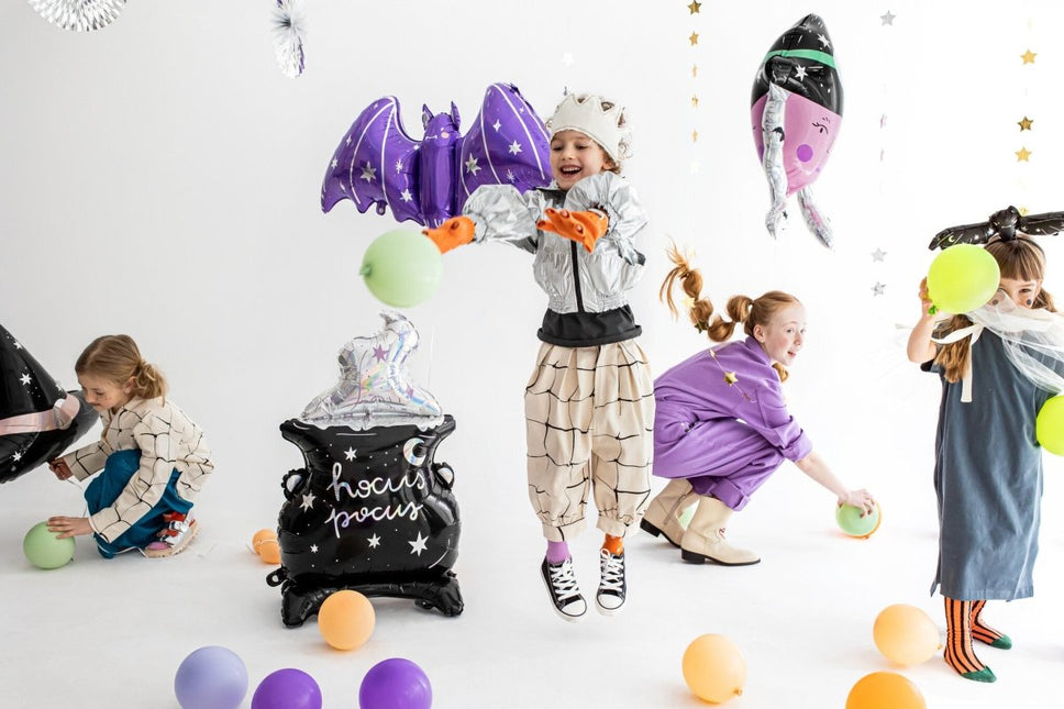 Paarse Halloween Helium Ballon Vleermuis Leeg 51cm van Partydeco koop je bij Partywinkel