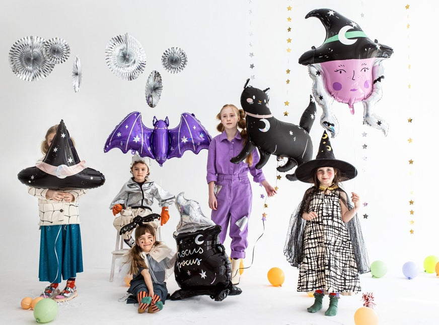 Paarse Halloween Helium Ballon Vleermuis Leeg 51cm van Partydeco koop je bij Partywinkel
