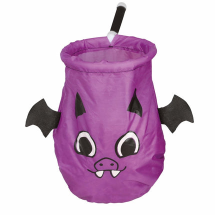 Paarse Halloween Snoep Zak Vleermuis van Fiestas Guirca koop je bij Partywinkel
