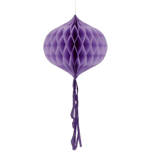 Paarse Honeycombs 30cm 3st van Folat koop je bij Partywinkel