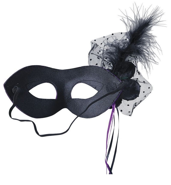 Paarse Oogmasker Bloem Pailletten van Fiestas Guirca koop je bij Partywinkel